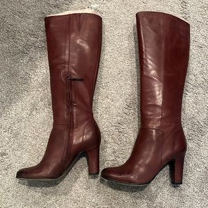 Sam Edelman Burgundy Heeled Boots